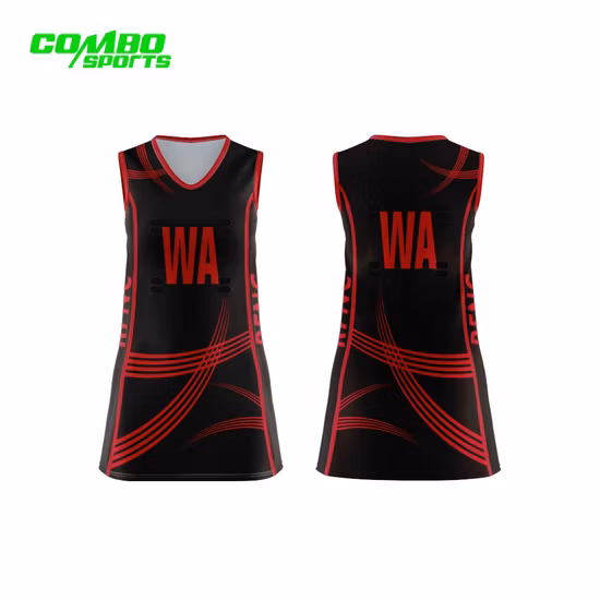 Production professionnelle en gros, conception personnalisée, vêtements d'équipe de Netball