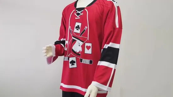 Vêtements de hockey sur glace sublimés personnalisés de qualité supérieure, 100 % polyester