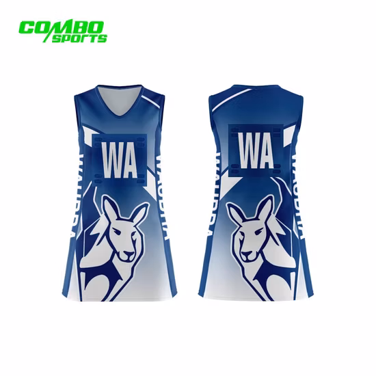 Aucun MOQ Factory Direct Sale Sublimation Netball Team Wear pour les femmes